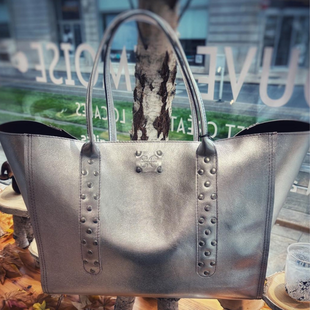 sac a mains cuir argenté Reims