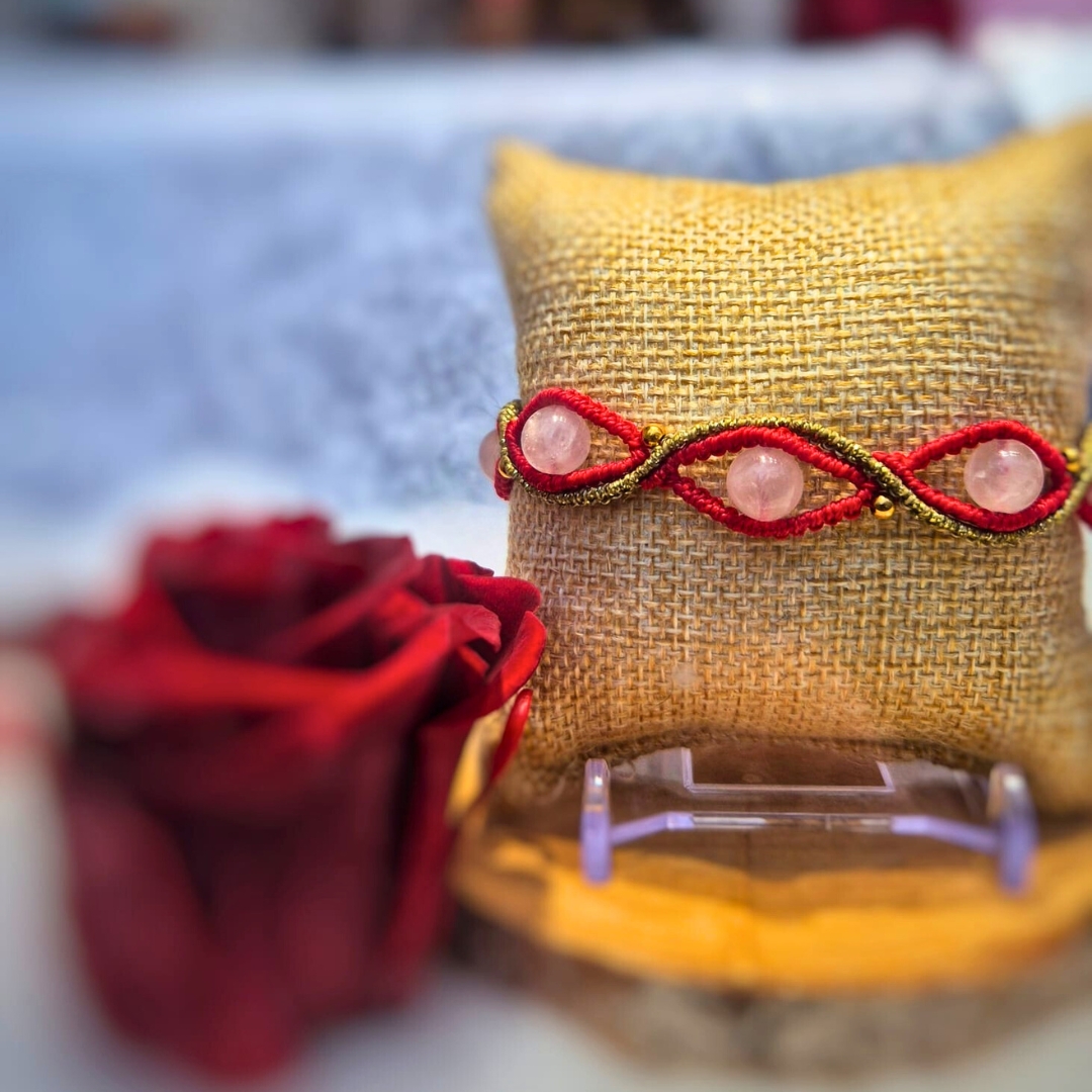 Bracelet micro-macramé Saint-Valentin Reims