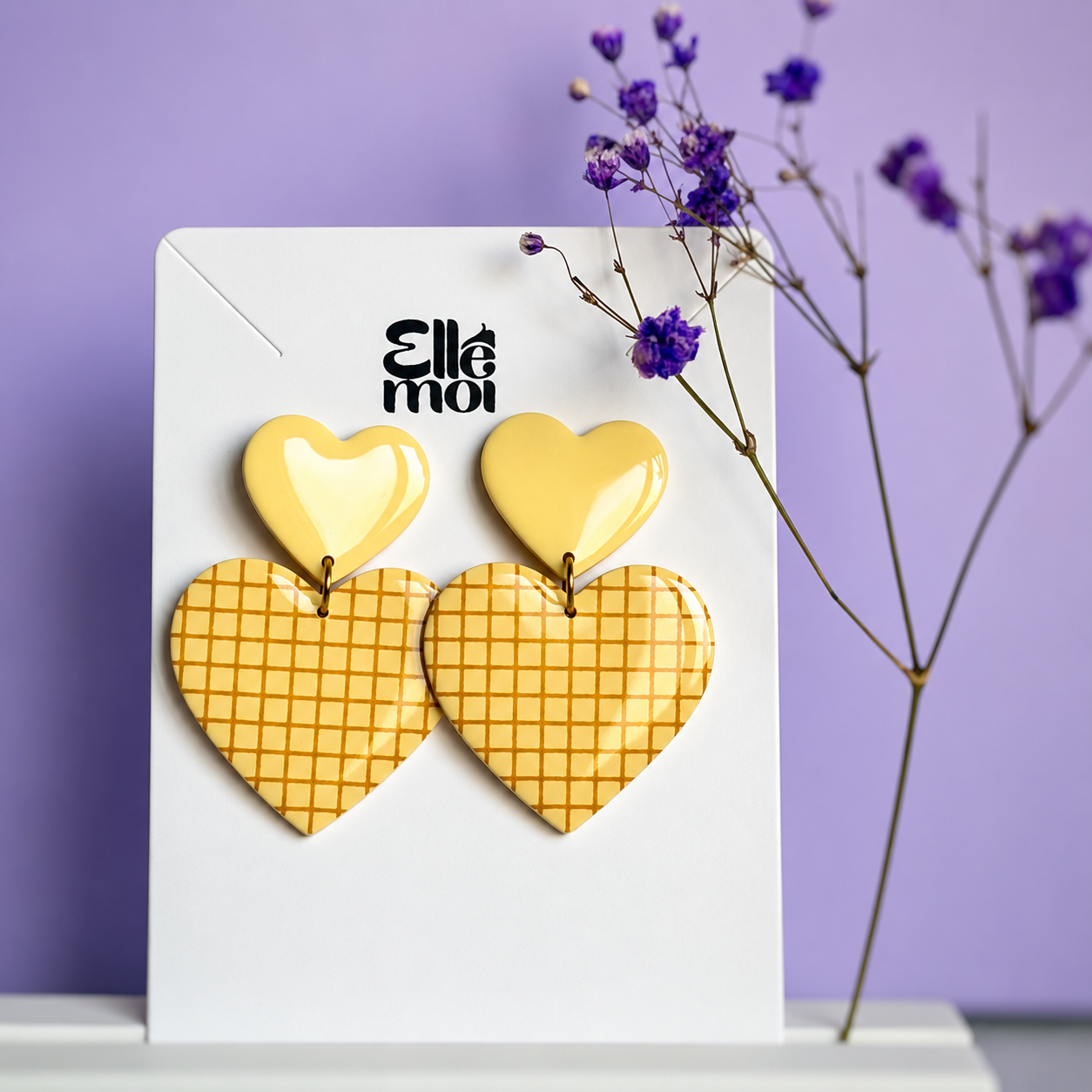Boucles d'oreille coeur cadeau Reims