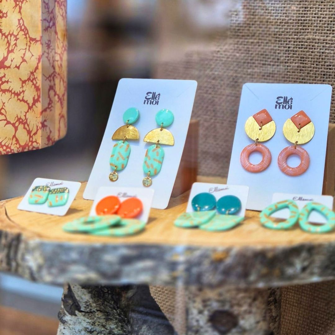 Boucle d'oreille idée cadeau artisan Reims